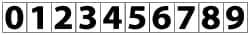 NMC - Magnetic Number Set - Black on White, 10 Piece - Apex Tool & Supply