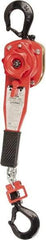 CM - 2,000 Lb Lifting Capacity, 5' Lift Height, Lever Hoist - Made from Chain, 44 Lb Avg Pull to Lift Rated Load, 1 Chain - Apex Tool & Supply
