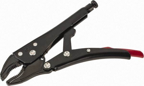 Proto - 7-15/32" OAL Curved Jaw Locking Pliers - 11/32" Jaw Width, 1-19/64" Jaw Depth, 1-21/32" Jaw Opening, Standard Handle - Apex Tool & Supply