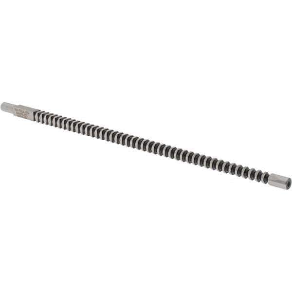 Dumont Minute Man - 1/4" x 8" Overall Length, 1/4" Pilot Hole Diam, Square Broach - 0.2505 to 0.2515" Tolerance, 0.351 to 0.353" Across Corners, 5/32" Pitch, 1/4 to 5/8" LOC, 1,310 Lbs. Pressure for Max LOC - Apex Tool & Supply
