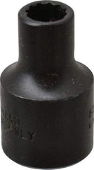 Proto - 1/4", 3/8" Drive, Standard Hand Socket - 12 Points, 1-3/32" OAL, Alloy Steel, Black Finish - Apex Tool & Supply