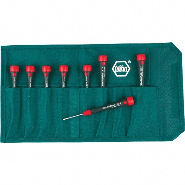 Wiha - 8 Piece Torx Screwdriver Set - Bit Sizes: Torx T1, T2, T3, T4, T5, T6, T-7 & T-8 - Apex Tool & Supply