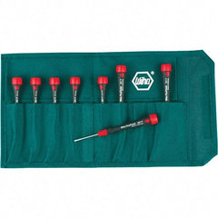 Wiha - 8 Piece Torx Screwdriver Set - Bit Sizes: Torx T1, T2, T3, T4, T5, T6, T-7 & T-8 - Apex Tool & Supply