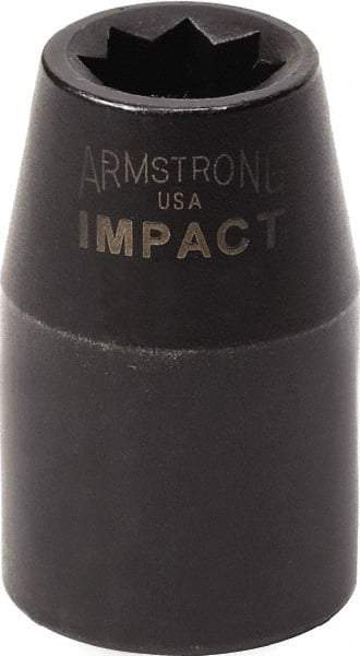 Armstrong - 1/2" Drive 3/8" Standard Impact Socket - 1-1/2" OAL - Apex Tool & Supply
