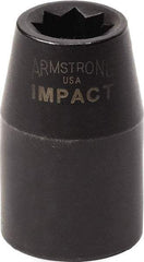 Armstrong - 1/2" Drive 3/8" Standard Impact Socket - 1-1/2" OAL - Apex Tool & Supply