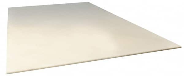 Made in USA - 1' x 1' x 1" Natural (Color) PVDF/Kynar Sheet - Apex Tool & Supply