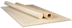 Made in USA - 1/2" Thick x 6" Wide x 1' Long, PEEK Sheet - Natural, Rockwell R-126 Hardness, +0.020 Tolerance - Apex Tool & Supply