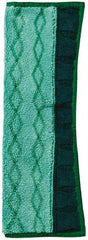 Rubbermaid - 17-1/2" Long x 12" Wide Microfiber Dust Mop Pad - Quick Connect, Green - Apex Tool & Supply