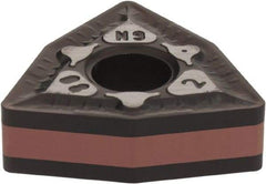 Iscar - WNMG432 GN Grade IC6015 Carbide Turning Insert - TiCN/Al2O3/TiN Finish, 80° Trigon, 1/2" Inscr Circle, 3/16" Thick, 1/32" Corner Radius - Apex Tool & Supply