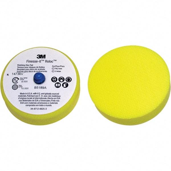 3M - 3" Diam Disc Backing Pad - 6,000 RPM - Apex Tool & Supply