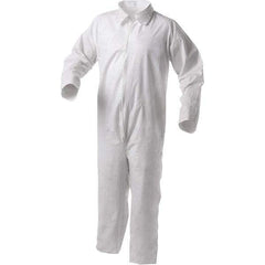 KleenGuard - Size XL Film Laminate General Purpose Coveralls - White, Zipper Closure, Serged Seams - Apex Tool & Supply