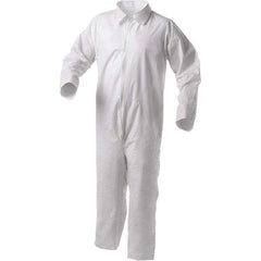 KleenGuard - Size 3XL Film Laminate General Purpose Coveralls - White, Zipper Closure, Serged Seams - Apex Tool & Supply