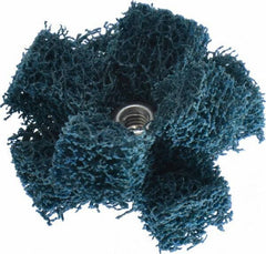 Standard Abrasives - 1-1/2" Diam Medium Density Cross Buff - 2 Plys, 8-32 Thread, Medium Grade, 20,000 Max RPM - Apex Tool & Supply
