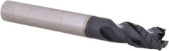 Iscar - 5/16" Diam, 5/8" LOC, 3 Flute Solid Carbide 45° Corner Chamfer Roughing End Mill - TiAlN Finish, 2-1/2" OAL, 5/16" Shank Diam, Single End, Extended Reach, 38° Helix - Apex Tool & Supply