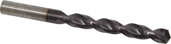 Guhring - 1/2" 130° Powdered Metal Jobber Drill - FIREX Finish, Right Hand Cut, Parabolic Flute, Straight Shank, 5-15/16" OAL, Cone Relief Point - Apex Tool & Supply