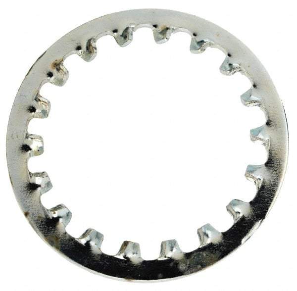 Value Collection - 5/8" Screw, 0.7" ID, Steel Internal Tooth Lock Washer - 0.968" OD, Zinc-Plated, Grade 1075 - Apex Tool & Supply