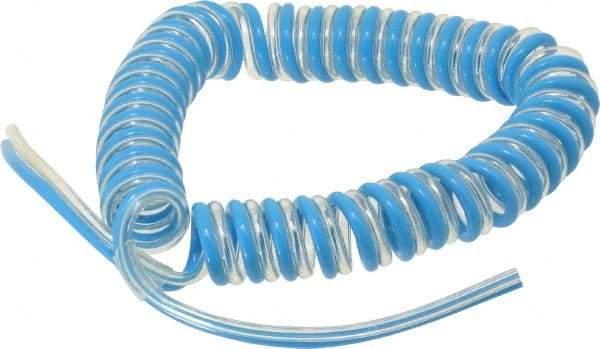 Advanced Technology Products - 3/32" ID x 5/32" OD, 5/16" Wall Thickness, Polyurethane Tube - Light Blue & Clear, 140 Max psi, 98 Shore A Hardness - Apex Tool & Supply