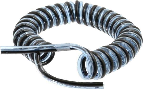 Advanced Technology Products - 5/32" ID x 1/4" OD, 15/32" Wall Thickness, Polyurethane Tube - Black & Clear Blue, 140 Max psi, 98 Shore A Hardness - Apex Tool & Supply
