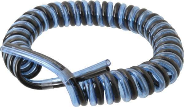 Advanced Technology Products - 1/4" ID x 3/8" OD, 5/8" Wall Thickness, Polyurethane Tube - Black & Clear Blue, 140 Max psi, 98 Shore A Hardness - Apex Tool & Supply