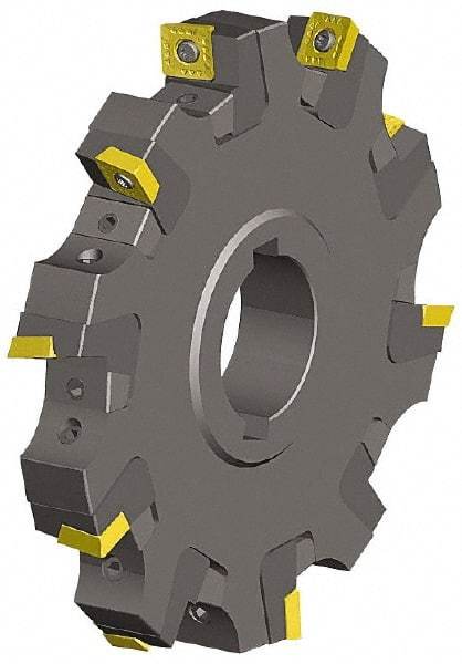Kennametal - Arbor Hole Connection, 0.713" Cutting Width, 1.331" Depth of Cut, 5" Cutter Diam, 1-1/2" Hole Diam, 8 Tooth Indexable Slotting Cutter - KSSS Toolholder, SDCT, SDCW, SDET, SDPT Insert - Apex Tool & Supply
