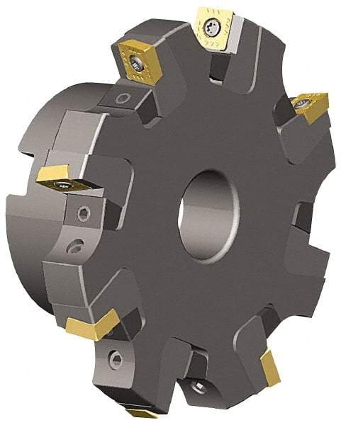 Kennametal - Arbor Hole Connection, 0.817" Cutting Width, 1.831" Depth of Cut, 6" Cutter Diam, 1-1/2" Hole Diam, 10 Tooth Indexable Slotting Cutter - KSSS Toolholder, SDCT, SDCW, SDET, SDPT Insert - Apex Tool & Supply