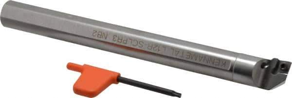 Kennametal - 0.93" Min Bore Diam, 7.96" OAL, 3/4" Shank Diam, L-SCLP Indexable Boring Bar - 1.3" Max Bore Depth, CP.. Insert, Screw Holding Method - Apex Tool & Supply