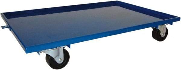 PRO-SOURCE - 1,600 Lb Capacity Steel Lip Up Dolly - 27" Long x 16" Wide, 4" Wheels - Apex Tool & Supply