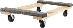 PRO-SOURCE - 900 Lb Capacity Hardwood Furniture Dolly - 30" Long x 18" Wide x 4-1/2" High, 3" Wheels - Apex Tool & Supply