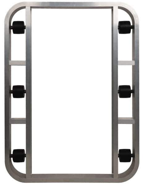 PRO-SOURCE - 4,000 Lb Capacity Aluminum Pallet Dolly - 48" Long x 36" Wide x 4-1/2" High, 3-1/4" Wheels - Apex Tool & Supply