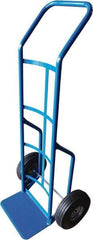 PRO-SOURCE - 600 Lb Capacity 52" OAH Hand Truck - 8 x 14" Base Plate, Continuous Swept Back Handle, Steel, Full Pneumatic Wheels - Apex Tool & Supply