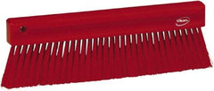 Vikan - Polyester Counter Brush - 2" Bristle Length, 11" Long x 1-1/4" Wide Head, Red - Apex Tool & Supply
