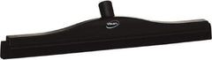 Vikan - 20" Foam Rubber Blade Bench Squeegee - Double Edge, Black, Plastic Holder - Apex Tool & Supply