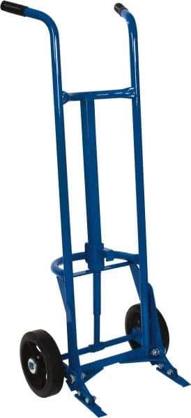 PRO-SOURCE - 1,000 Lb Load Capacity, 55 Gal Drum Hand Truck - 23-3/4" Wide x 61" High, 2 Wheels - Apex Tool & Supply