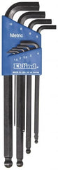 Eklind - 9 Piece L-Key Ball End Hex Key Set - Apex Tool & Supply
