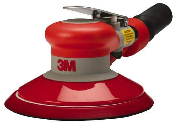 3M - 12,000 OPM, 17 CFM Air Consumption, 90 psi Air Pressure, Palm Air Orbital Sander - Round Pad, 3/8" Inlet - Apex Tool & Supply