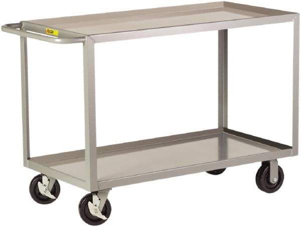 Little Giant - 3,600 Lb Capacity, 30" Wide x 53-1/2" Long x 36" High Shelf Cart - 2 Shelf, Steel - Apex Tool & Supply