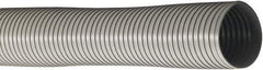 Flexaust - 3" ID, 6.617 Hg Vac Rating, 2.5 psi, PVC Vacuum & Duct Hose - 25' Long, Gray, 7-1/2" Bend Radius, -10 to 150°F - Apex Tool & Supply