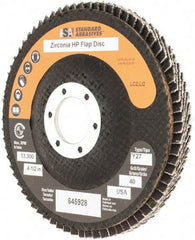 Standard Abrasives - Flap Disc - Polyester Backing, Arbor Attaching System - Apex Tool & Supply