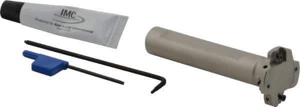 Iscar - Shank Connection, 1/4" Cutting Width, 5/16" Depth of Cut, 1-1/4" Cutter Diam, 4 Tooth Indexable Slotting Cutter - 5/8" Shank Diam, ETS-LN08 Toolholder, LNET Insert, Right Hand Cutting Direction - Apex Tool & Supply