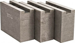 Abbott Workholding Products - 1.5mm x 60° Serrated Attachment, Square Soft Lathe Chuck Jaw - 3 Jaws, Aluminum, 63/64" Btw Mount Hole Ctrs, 4" Long x 1-1/2" Wide x 3" High, 0.5512" Groove, 0.4724" & 12mm Fastener - Apex Tool & Supply