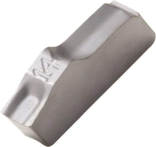 Seco - 150.1014 14 HX Grade, 0.161" Cutting Width, Carbide Cutoff Insert - 6° Neutral Lead Angle, 0.009" Cnr Rad, Single End - Apex Tool & Supply