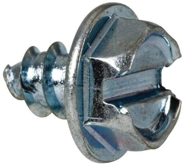 Value Collection - #8 Hex Washer Head Slotted Sheet Metal Screw - Steel, 1/4" Length Under Head, Grade 2 - Apex Tool & Supply