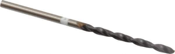Accupro - 3/32" 118° Cobalt Jobber Drill - TiAlN Finish, Right Hand Cut, Parabolic Flute, Straight Shank, 57mm OAL, DX Point - Apex Tool & Supply