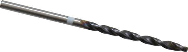 Accupro - #39 118° Cobalt Jobber Drill - TiAlN Finish, Right Hand Cut, Parabolic Flute, Straight Shank, 57mm OAL, DX Point - Apex Tool & Supply