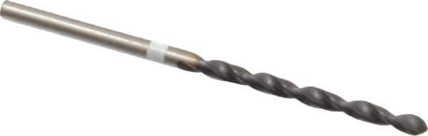 Accupro - #38 118° Cobalt Jobber Drill - TiAlN Finish, Right Hand Cut, Parabolic Flute, Straight Shank, 57mm OAL, DX Point - Apex Tool & Supply