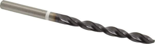 Accupro - 7/32" 118° Cobalt Jobber Drill - TiAlN Finish, Right Hand Cut, Parabolic Flute, Straight Shank, 93mm OAL, DX Point - Apex Tool & Supply
