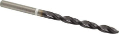 Accupro - 7/32" 118° Cobalt Jobber Drill - TiAlN Finish, Right Hand Cut, Parabolic Flute, Straight Shank, 93mm OAL, DX Point - Apex Tool & Supply