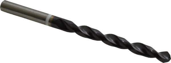 Accupro - 9/32" 118° Cobalt Jobber Drill - TiAlN Finish, Right Hand Cut, Parabolic Flute, Straight Shank, 109mm OAL, DX Point - Apex Tool & Supply