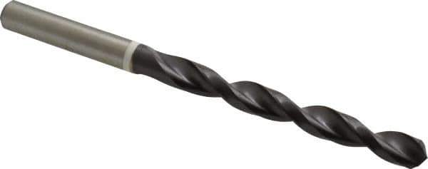 Accupro - 7.5mm 118° Cobalt Jobber Drill - TiAlN Finish, Right Hand Cut, Parabolic Flute, Straight Shank, 109mm OAL, DX Point - Apex Tool & Supply