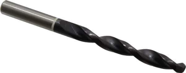 Accupro - 25/64" 118° Cobalt Jobber Drill - TiAlN Finish, Right Hand Cut, Parabolic Flute, Straight Shank, 133mm OAL, DX Point - Apex Tool & Supply